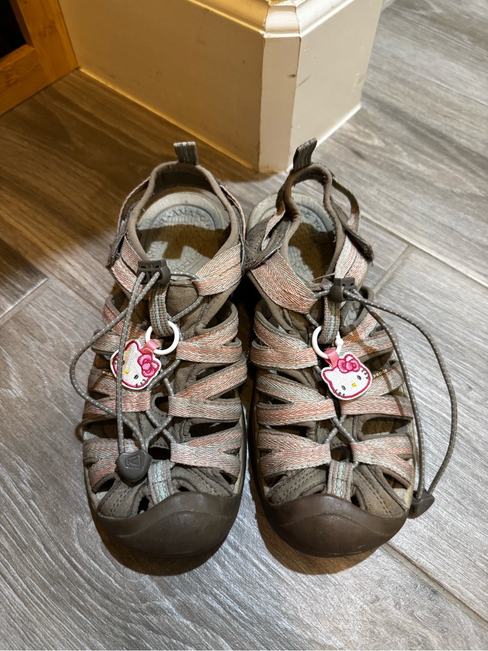 Keen sandals with Hello Kitty Charms